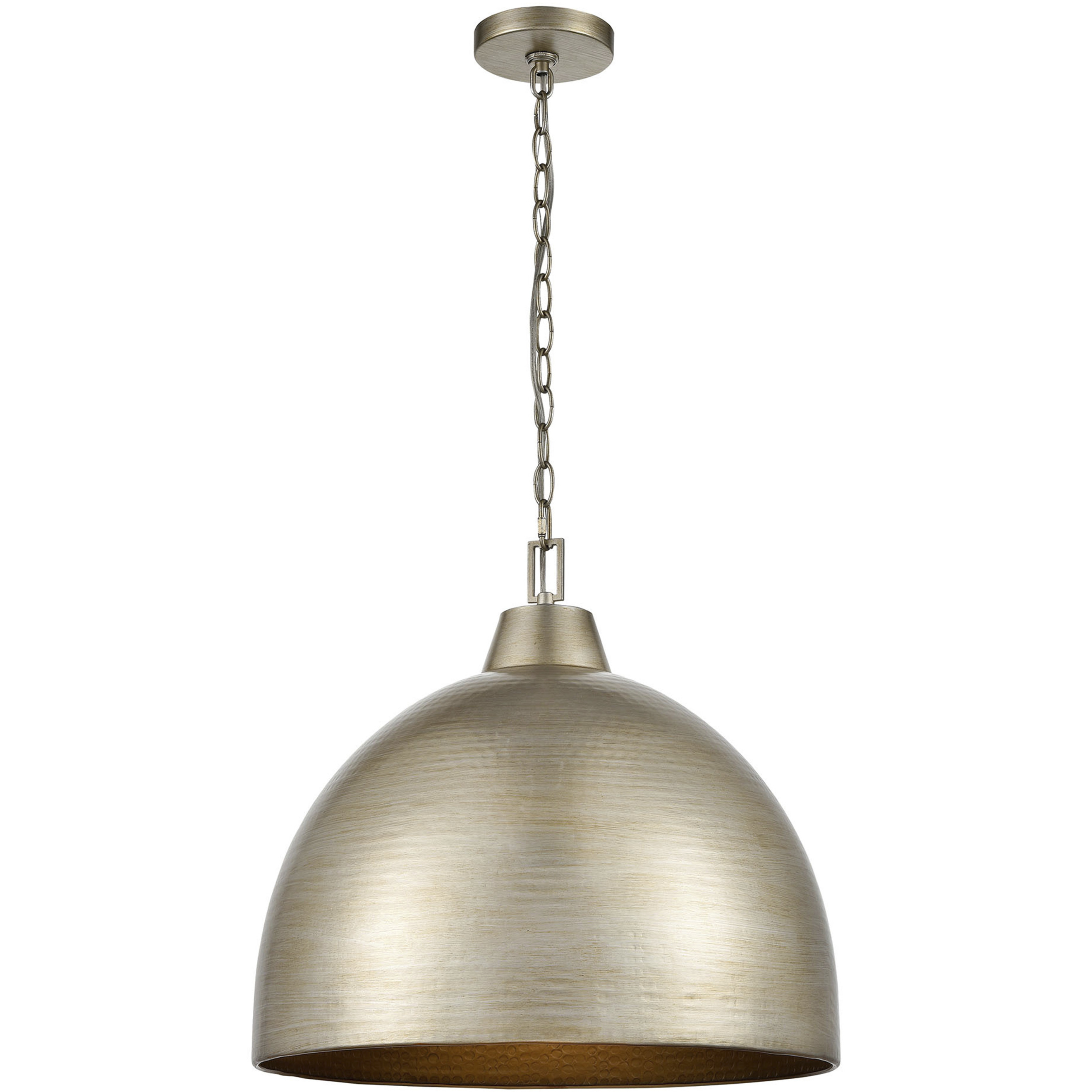 Arrco 3 Light 18 inch Antique Silver Leaf Pendant Ceiling Light